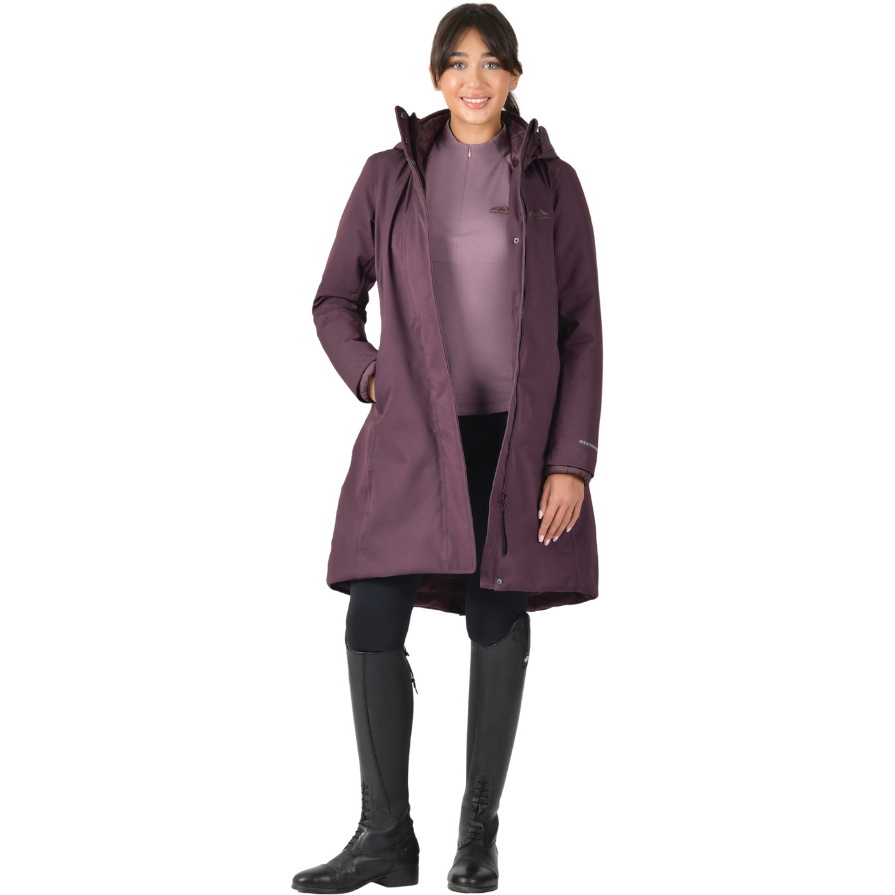 2025 Weatherbeeta Femmes Vêtement Imperméable Tout Usage Longline Équestre Veste 1028432 - Mulberry